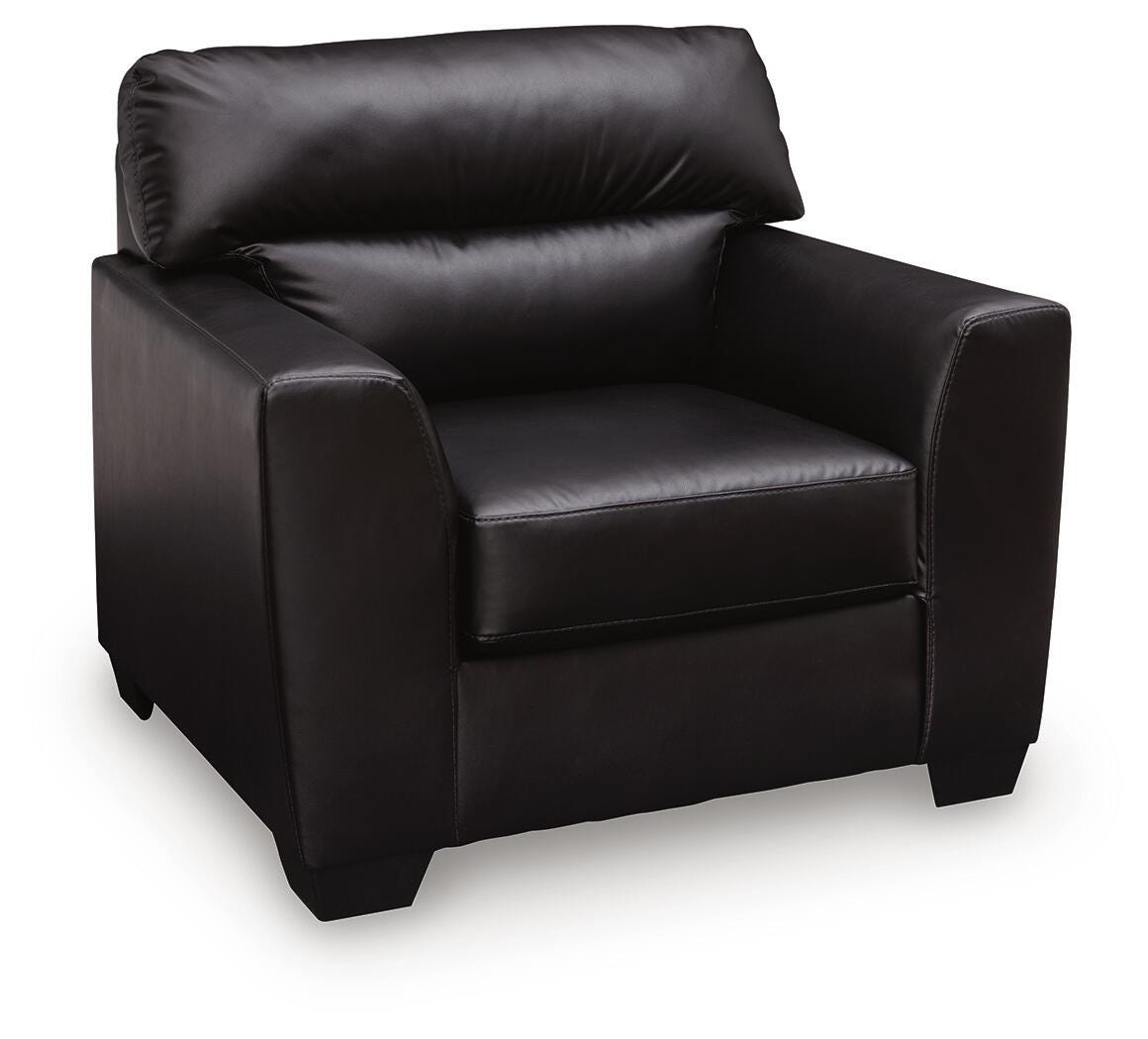 Glennbre Chair in Midnight, angle view