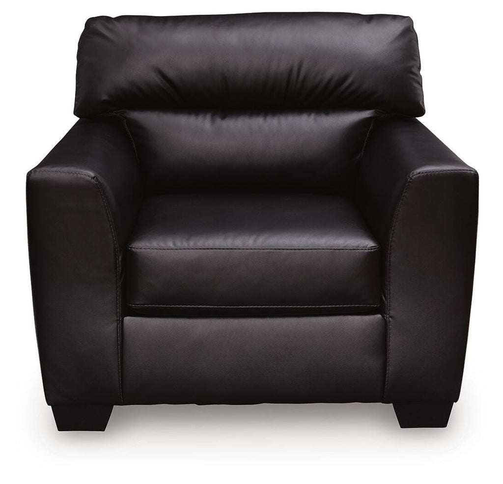 Glennbre Chair in Midnight, front view
