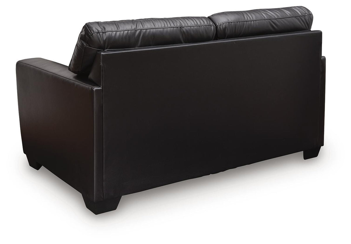 Glennbre Loveseat in Midnight, back view