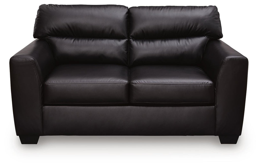 Glennbre Loveseat in Midnight, front view