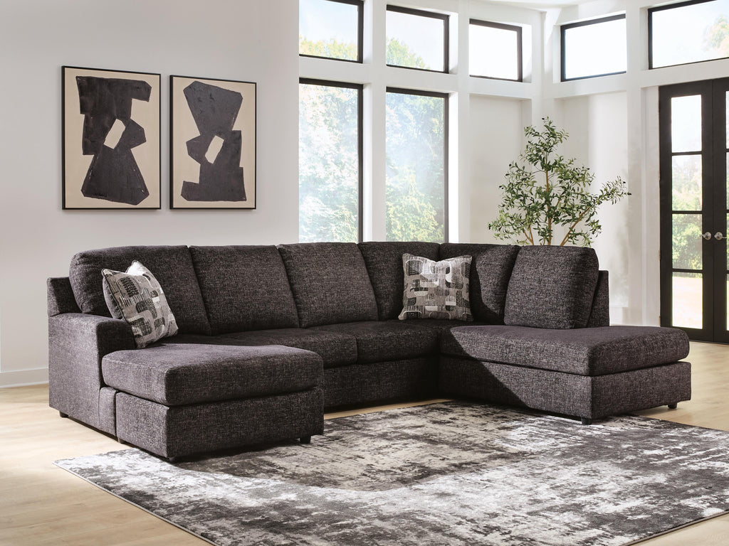 Lentiz sectional, 2-Piece Sectional with Chaise · Right-Facing Chaise · 122 × 86 × 38 in, view 2