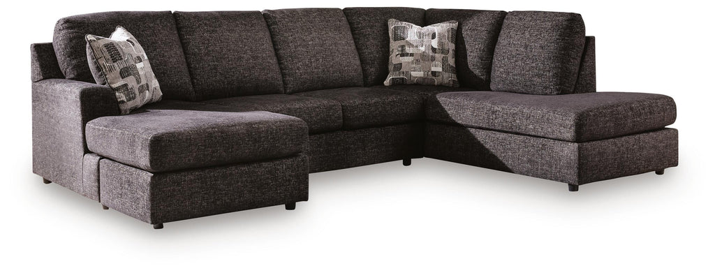 Lentiz sectional, 2-Piece Sectional with Chaise · Right-Facing Chaise · 122 × 86 × 38 in, view 1