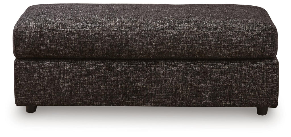Lentiz Oversized Accent Ottoman in Onyx, front view
