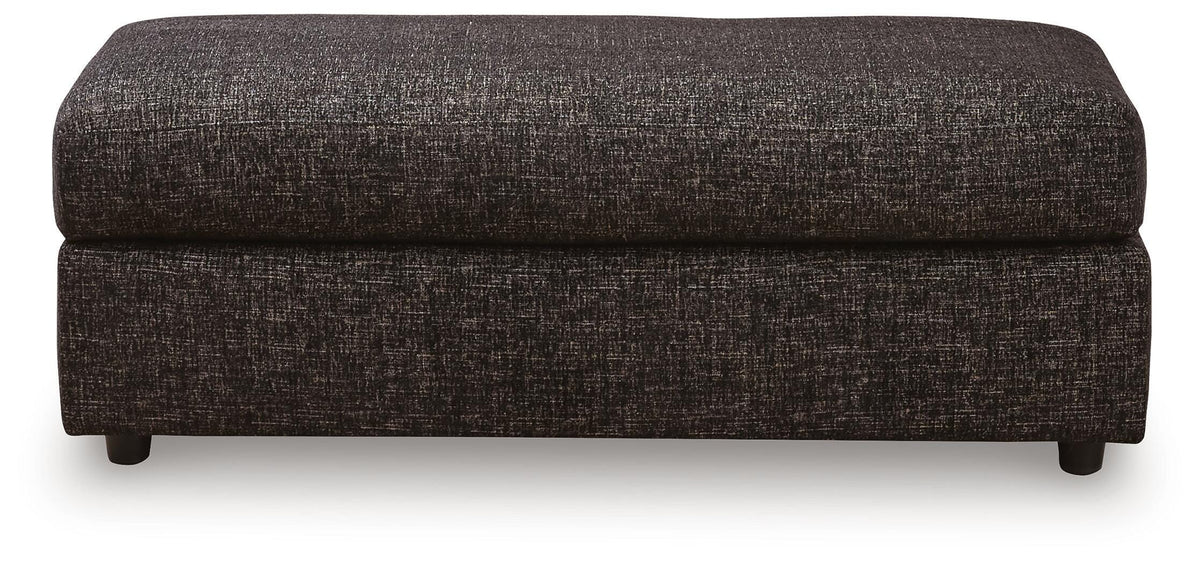 Lentiz Oversized Accent Ottoman in Onyx, front view
