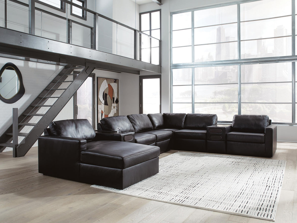 Modmax II sectional, 8-Piece Sectional with Chaise and Audio Consoles · Left-Facing Chaise · 158 × 125 × 36 in, view 2
