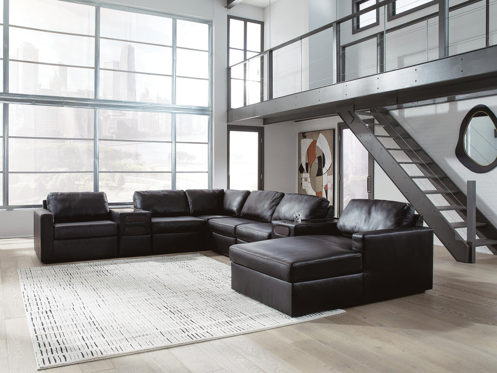 Modmax II sectional, 8-Piece Sectional with Chaise and Audio Consoles · Right-Facing Chaise · 125 × 158 × 36 in, view 2