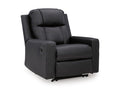 Mackmenville Recliner in Carbon, closed view