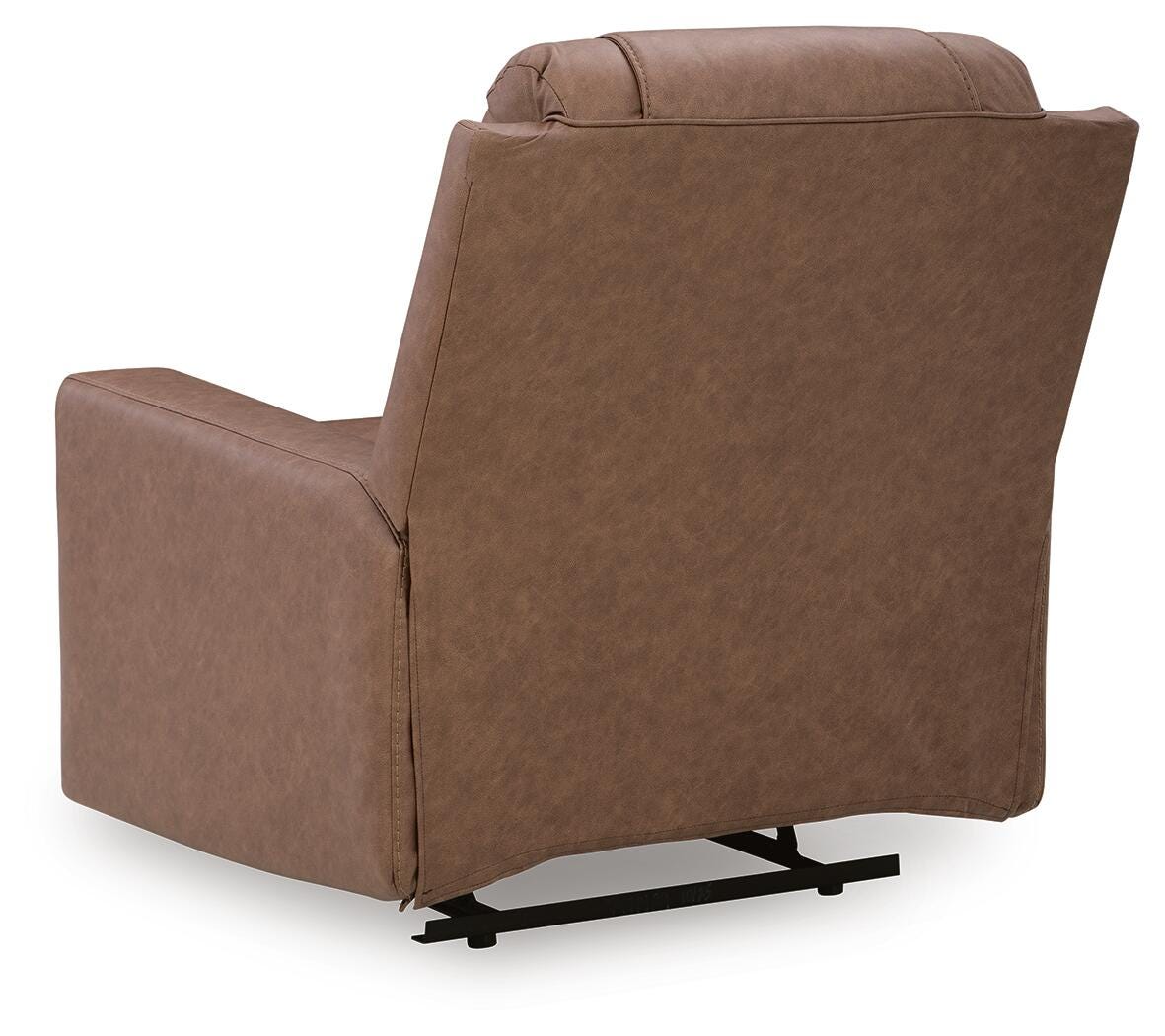 Mackmenville Recliner in Caramel, back view
