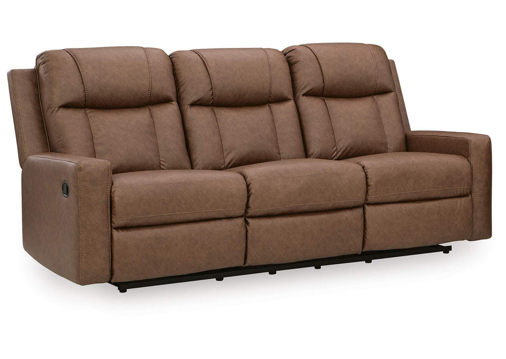 Mackmenville Reclining Sofa and Reclining Loveseat with Console angled view