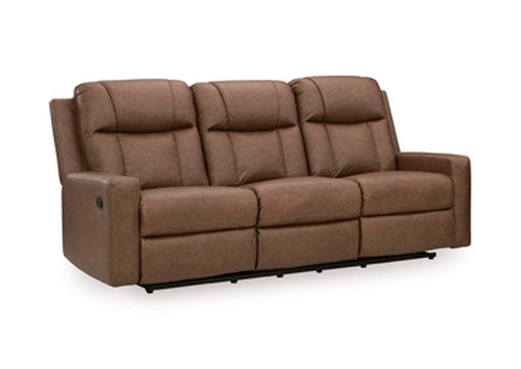 Mackmenville Reclining Sofa and Reclining Loveseat with Console angled view