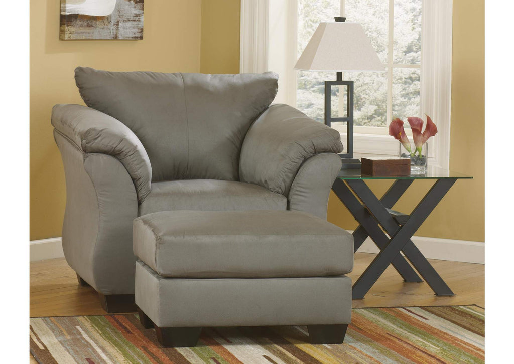 Darcy Chair and Ottoman room view