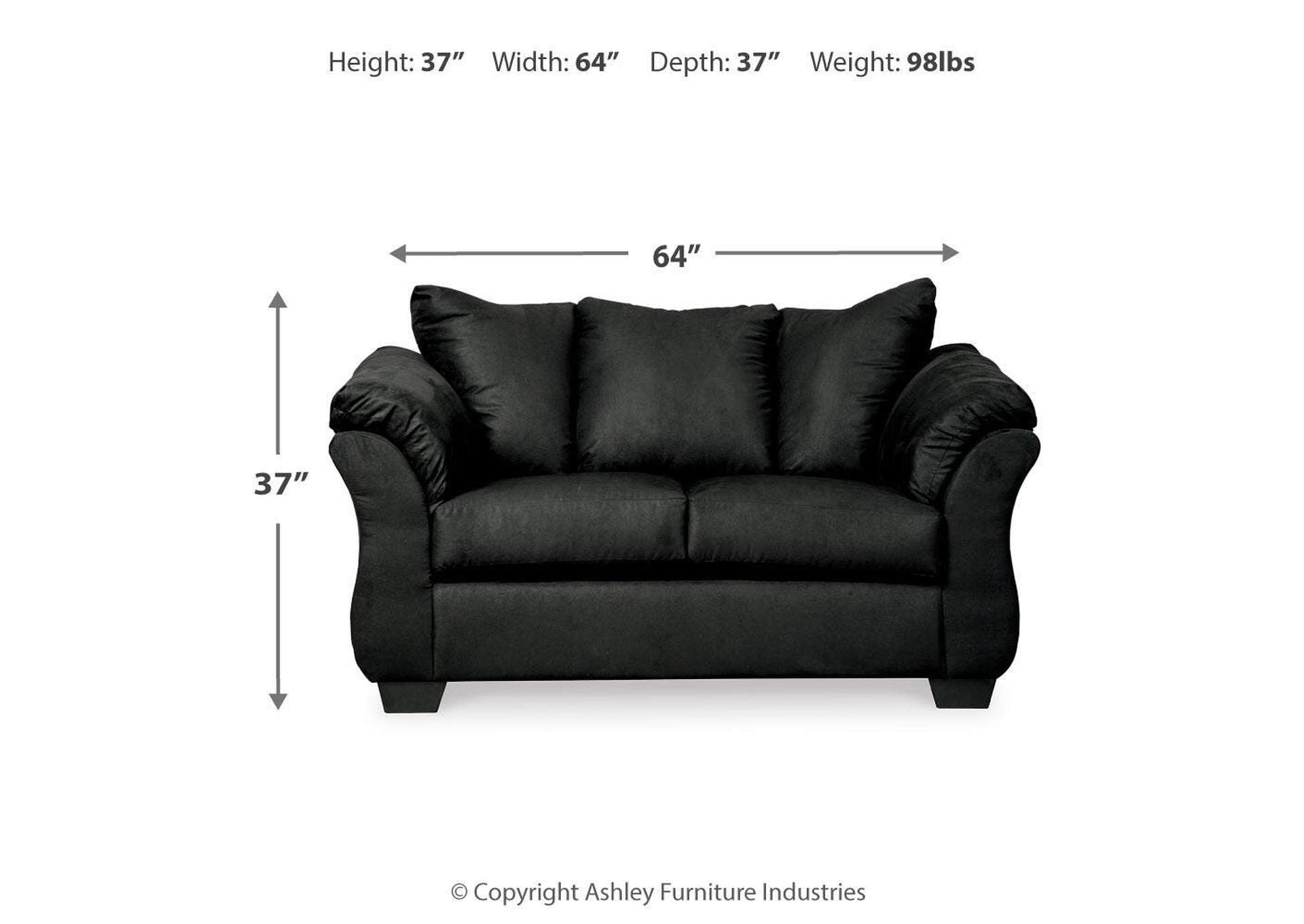 Darcy Sofa, Loveseat, Chair and Ottoman dimensions
