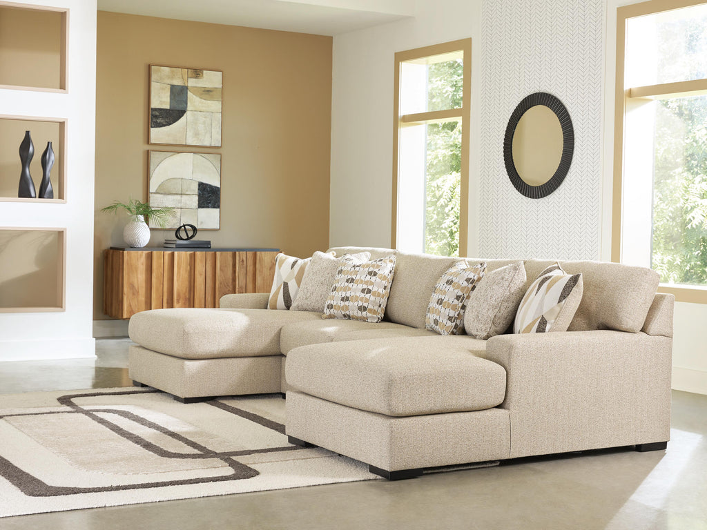 Laurelgrove sectional, 3-Piece Double Chaise Sectional · Left-Facing Chaise · 132 × 68 × 40 in, view 2