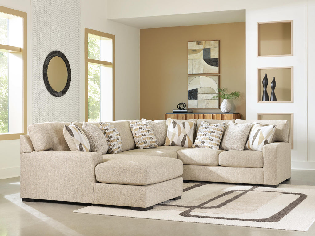Laurelgrove sectional, 4-Piece Sectional with Chaise · Left-Facing Chaise · 134 × 103 × 40 in, view 2