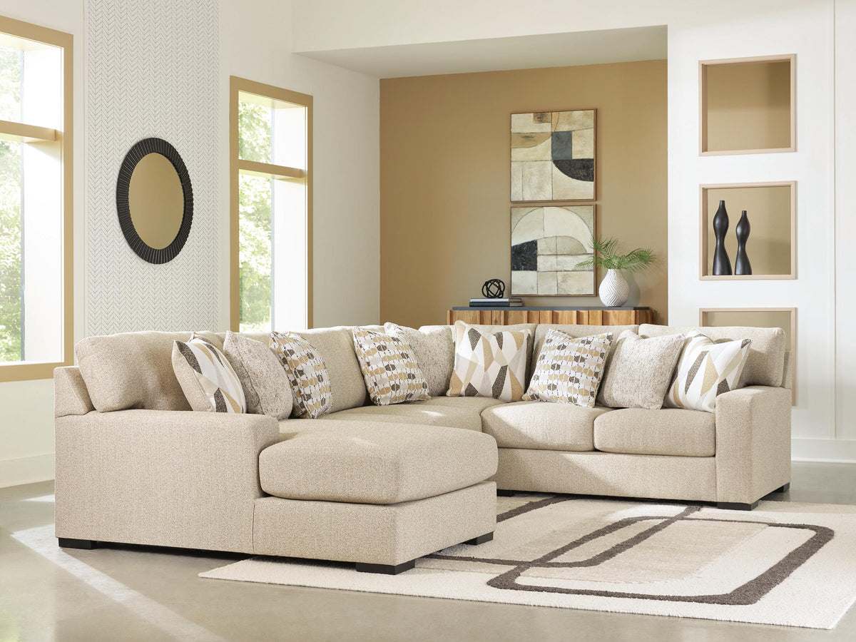 Laurelgrove sectional, 4-Piece Sectional with Chaise · Left-Facing Chaise · 134 × 103 × 40 in, view 2