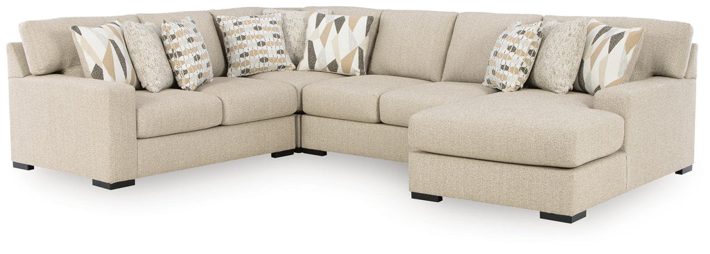 Laurelgrove sectional, 4-Piece Sectional with Chaise · Right-Facing Chaise · 103 × 134 × 40 in, view 1