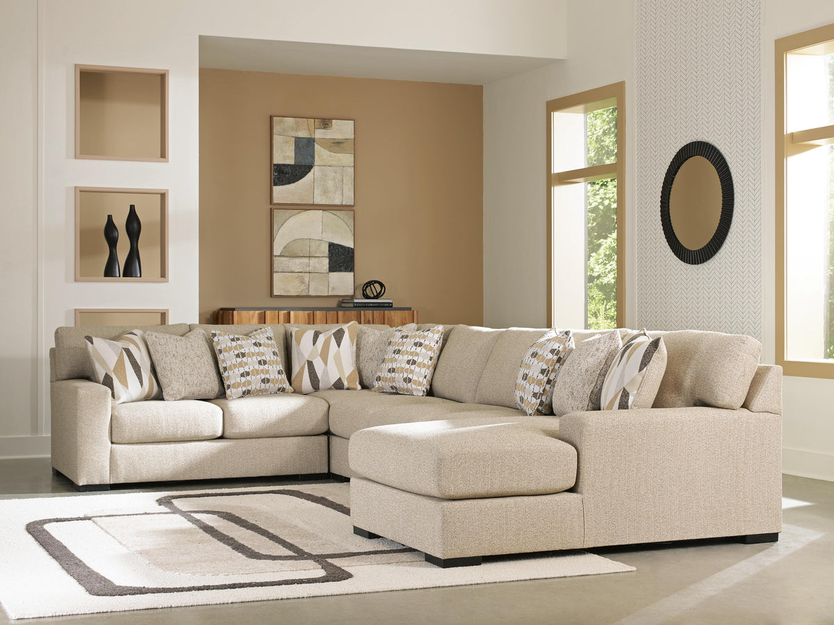 Laurelgrove sectional, 5-Piece Sectional with Chaise · Right-Facing Chaise · 129 × 134 × 40 in, view 2