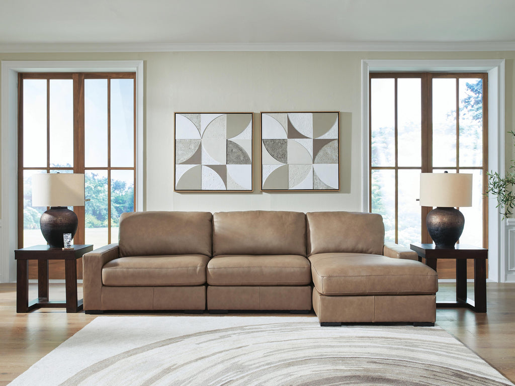Veronella sectional, 3-Piece Sectional with Chaise · Right-Facing Chaise · 125 × 68 × 39 in, view 2