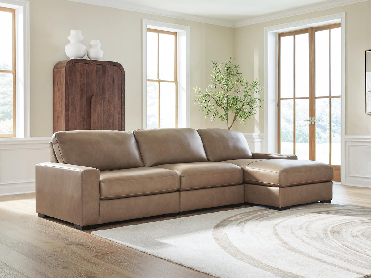 Veronella sectional, 3-Piece Sectional with Chaise · Right-Facing Chaise · 125 × 68 × 39 in, view 3
