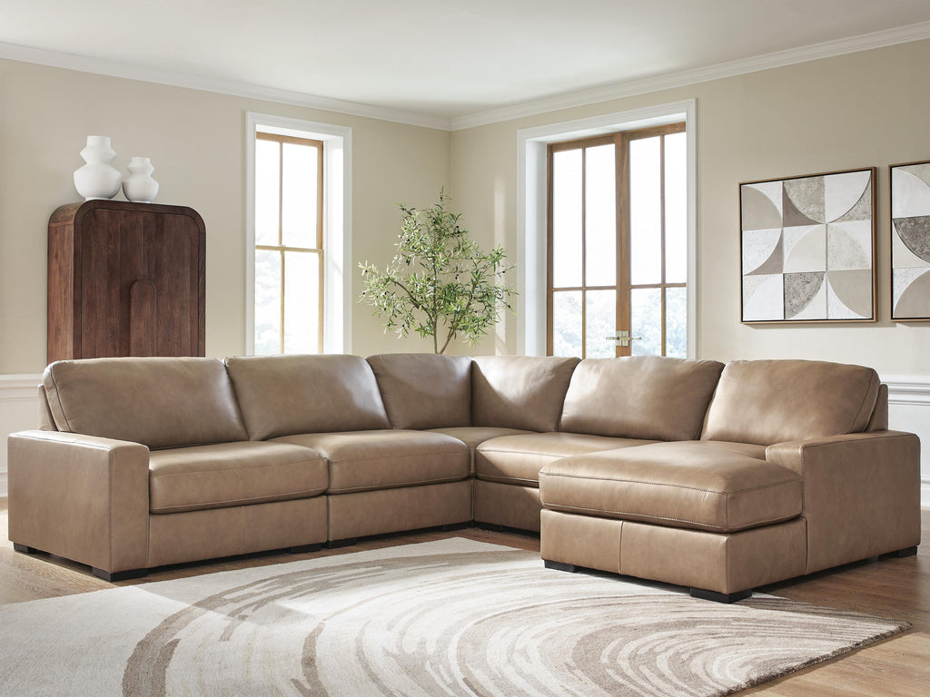 Veronella sectional, 5-Piece Sectional with Chaise · Right-Facing Chaise · 130 × 122 × 39 in, view 2