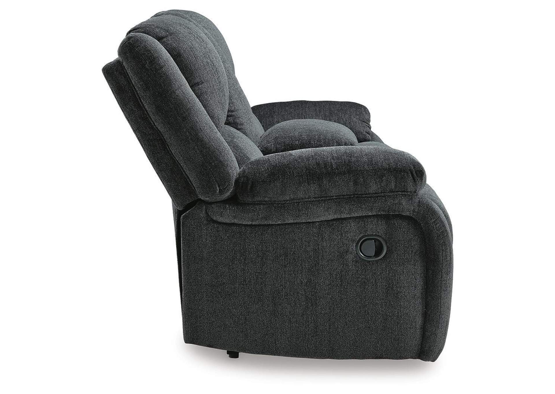 Draycoll Reclining Loveseat with Console side view