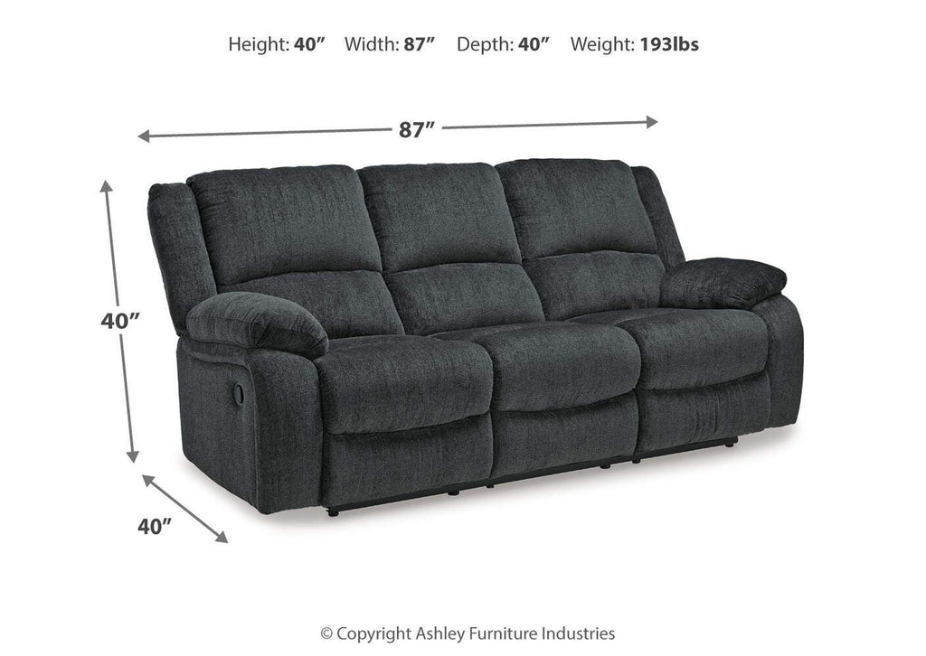 Draycoll Reclining Sofa dimensions