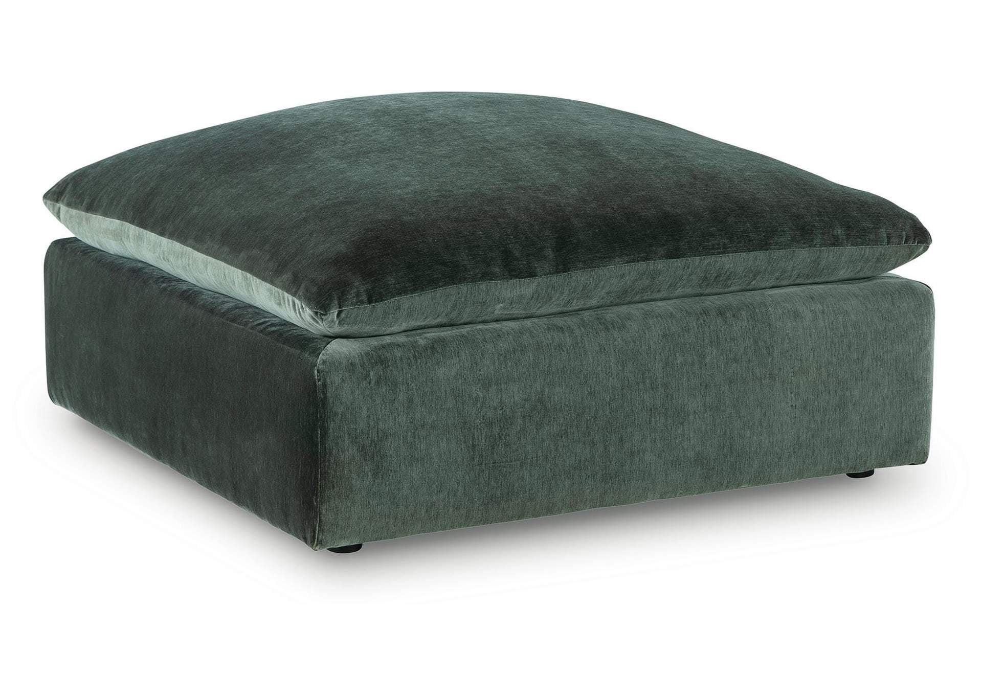 Carriage View Oversized Accent Ottoman angled view