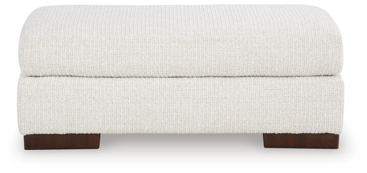 Hartside Ottoman in Frosted, front view