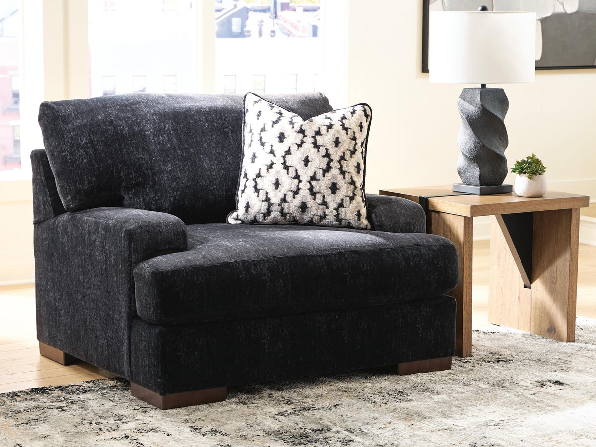 Whitmore Manor Oversized Chair in Black Pearl, lifestyle view