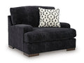 Whitmore Manor Oversized Chair in Black Pearl, angle view