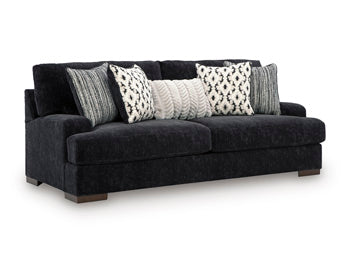 Whitmore Manor Sofa in Black Pearl, angle view