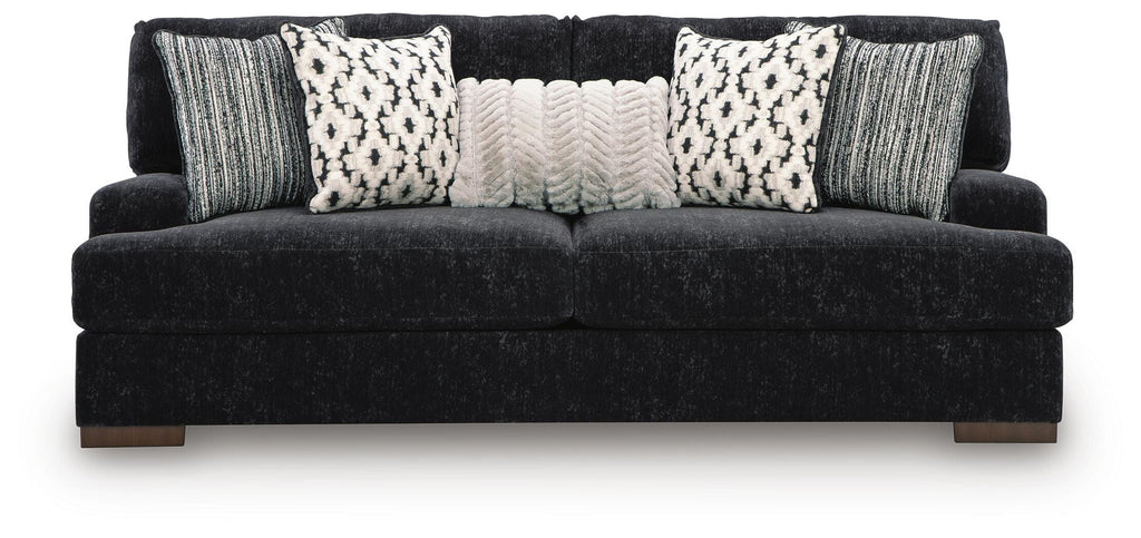 Whitmore Manor Sofa in Black Pearl, front view