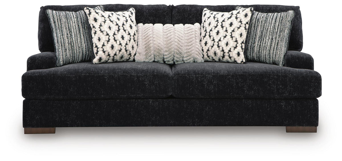 Whitmore Manor Sofa in Black Pearl, front view