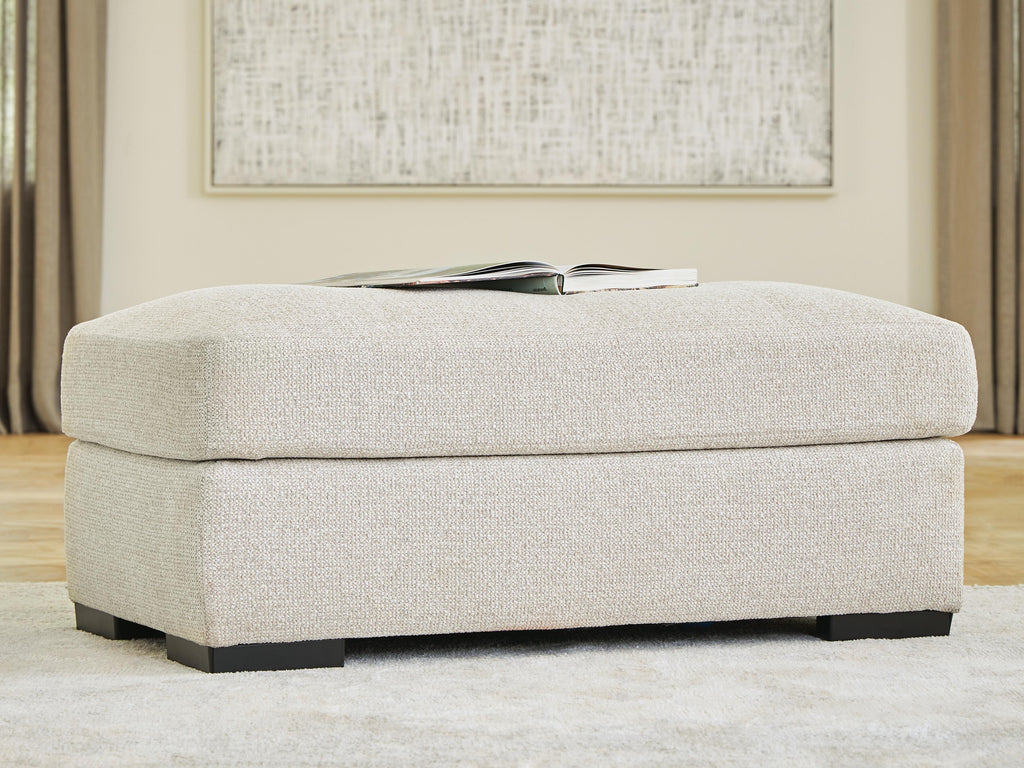 Conlee-Pike Ottoman in Linen, lifestyle view