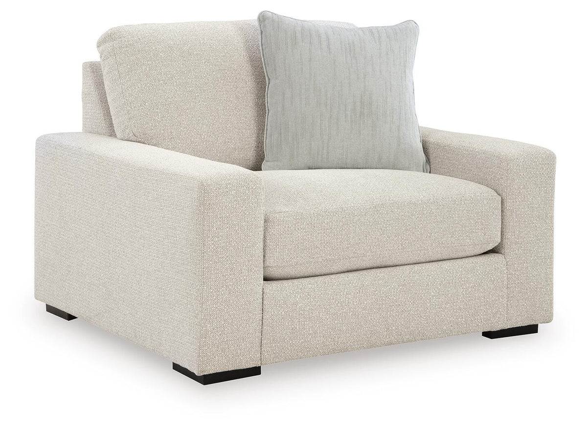 Conlee-Pike Oversized Chair in Linen, angle view