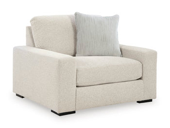 Conlee-Pike Oversized Chair in Linen, angle view
