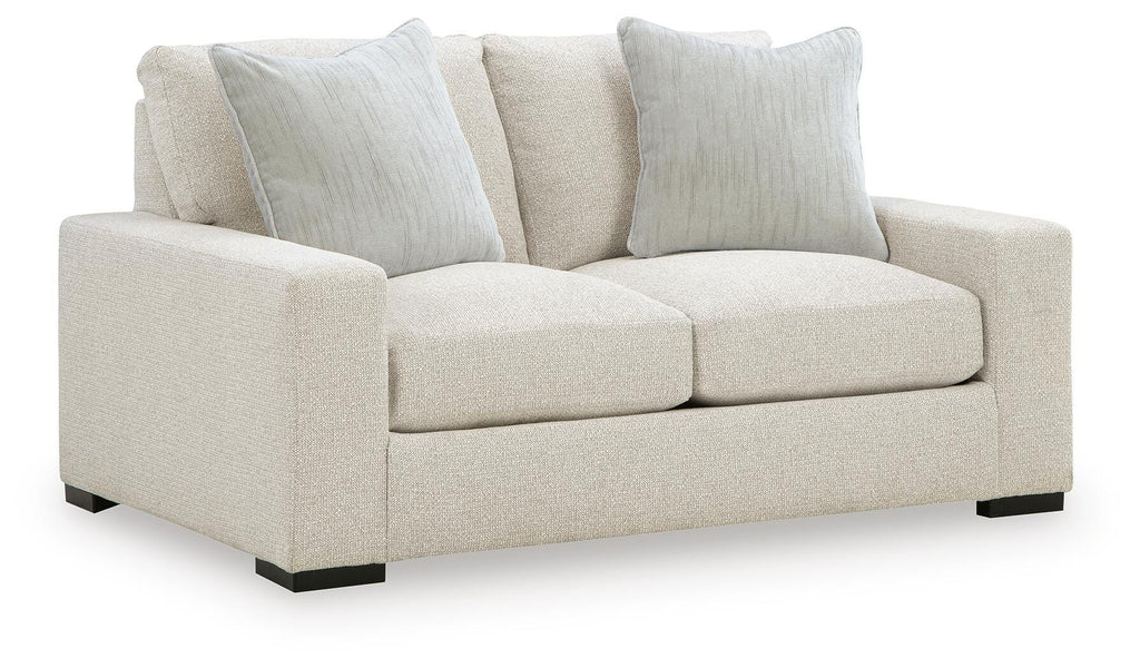 Conlee-Pike Loveseat in Linen, angle view
