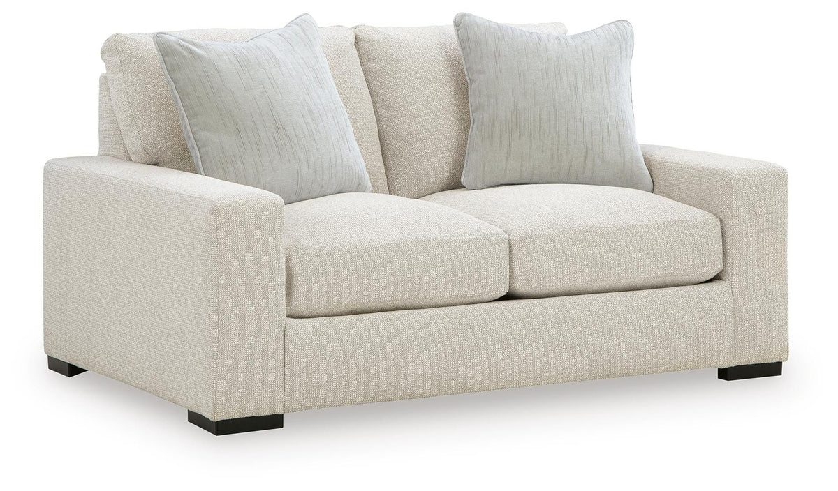 Conlee-Pike Loveseat in Linen, angle view