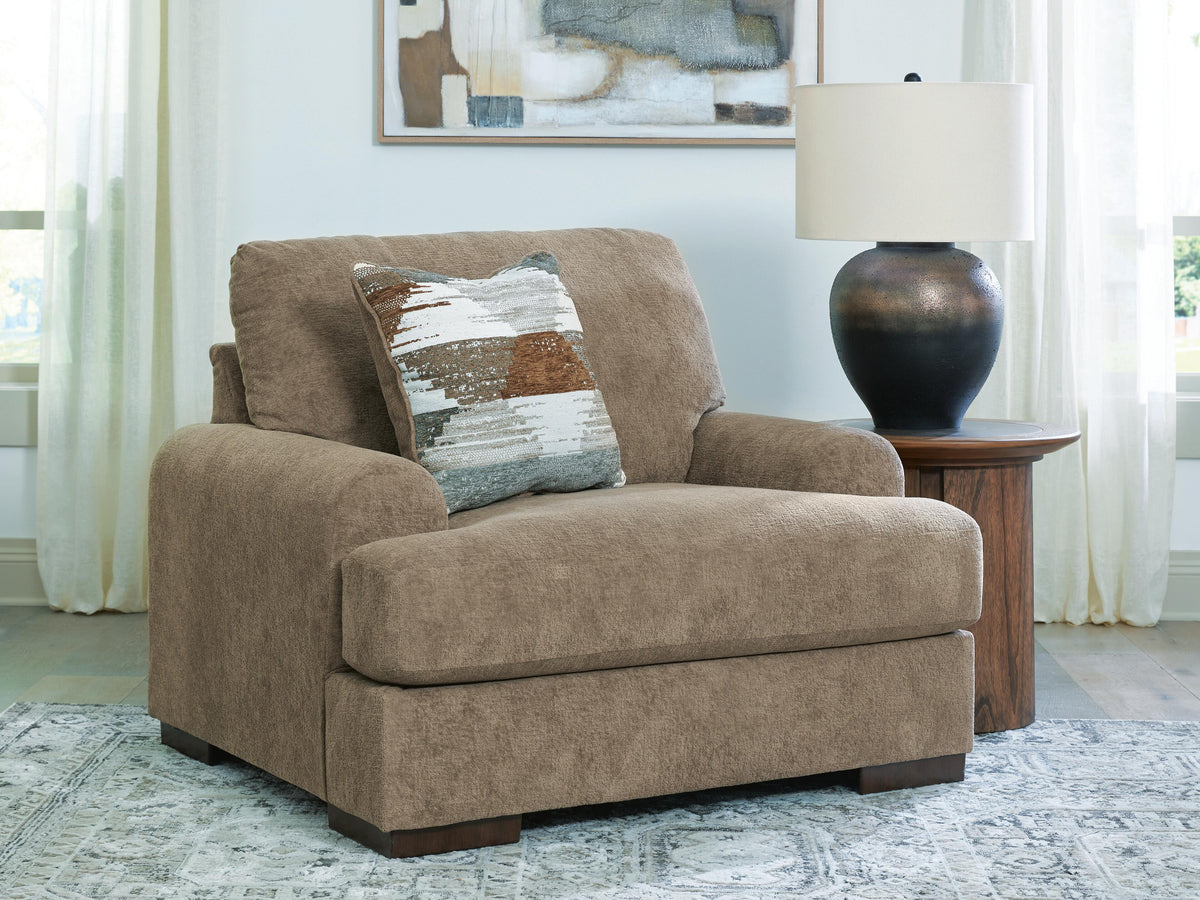 Jayne Park Oversized Chair in Pecan, lifestyle view