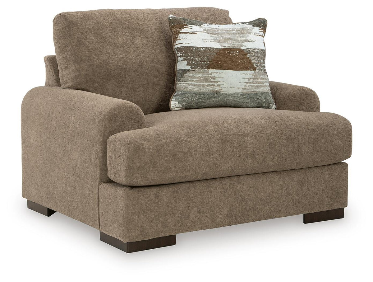 Jayne Park Oversized Chair in Pecan, angle view
