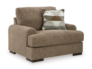 Jayne Park Oversized Chair in Pecan, angle view