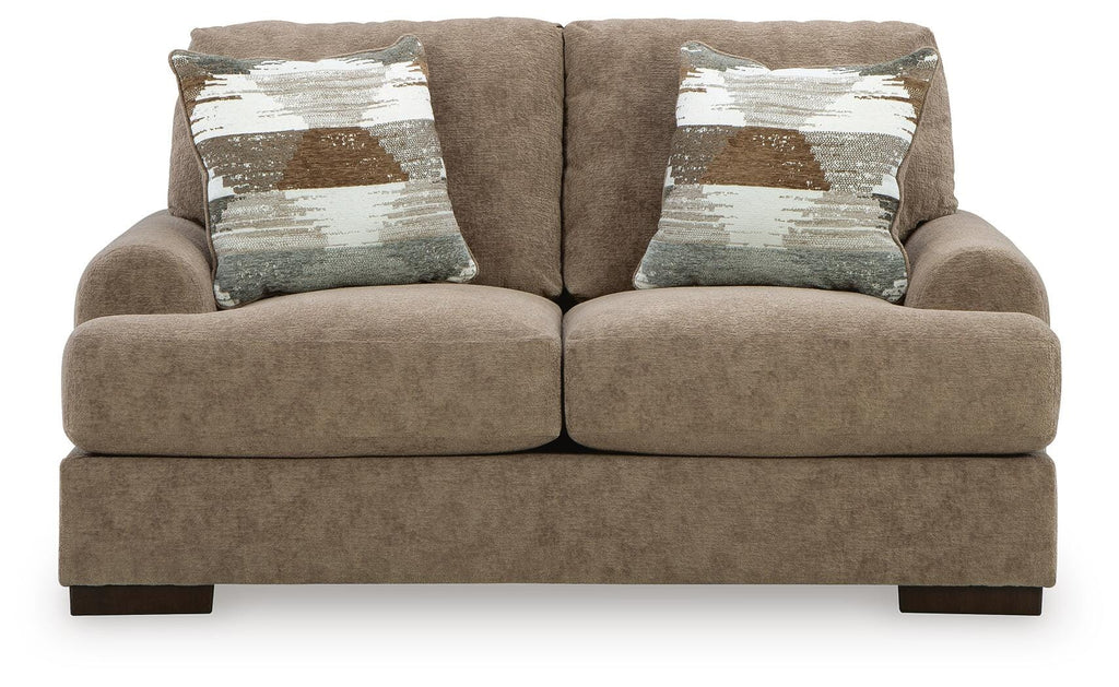 Jayne Park Loveseat in Pecan, front view