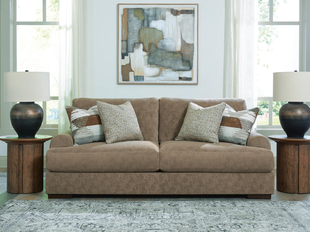 Jayne Park Sofa in Pecan, lifestyle view