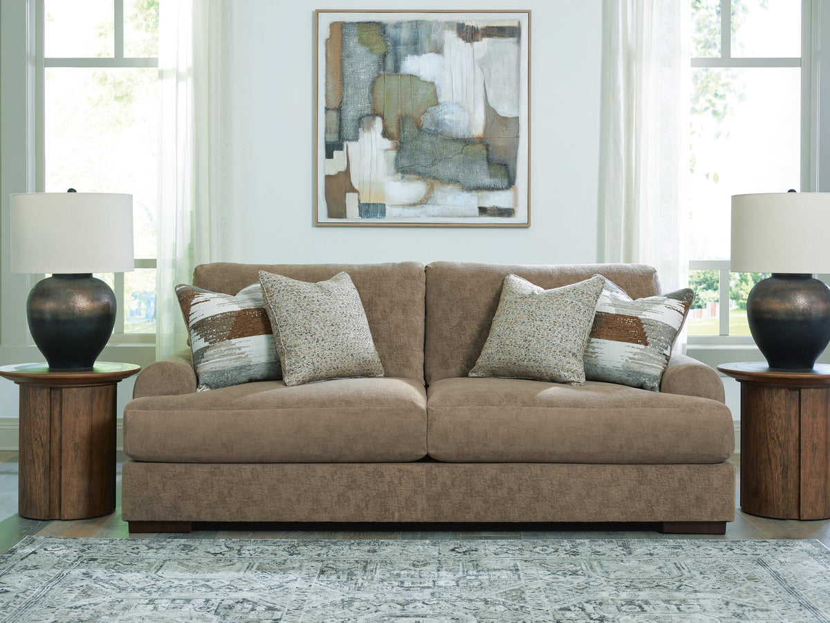 Jayne Park Sofa in Pecan, lifestyle view