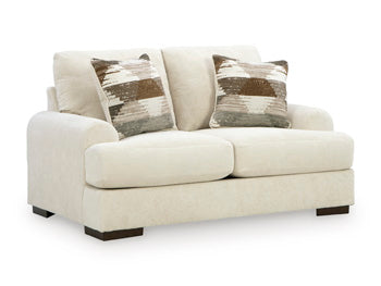 Jayne Park Loveseat in Sand, angle view