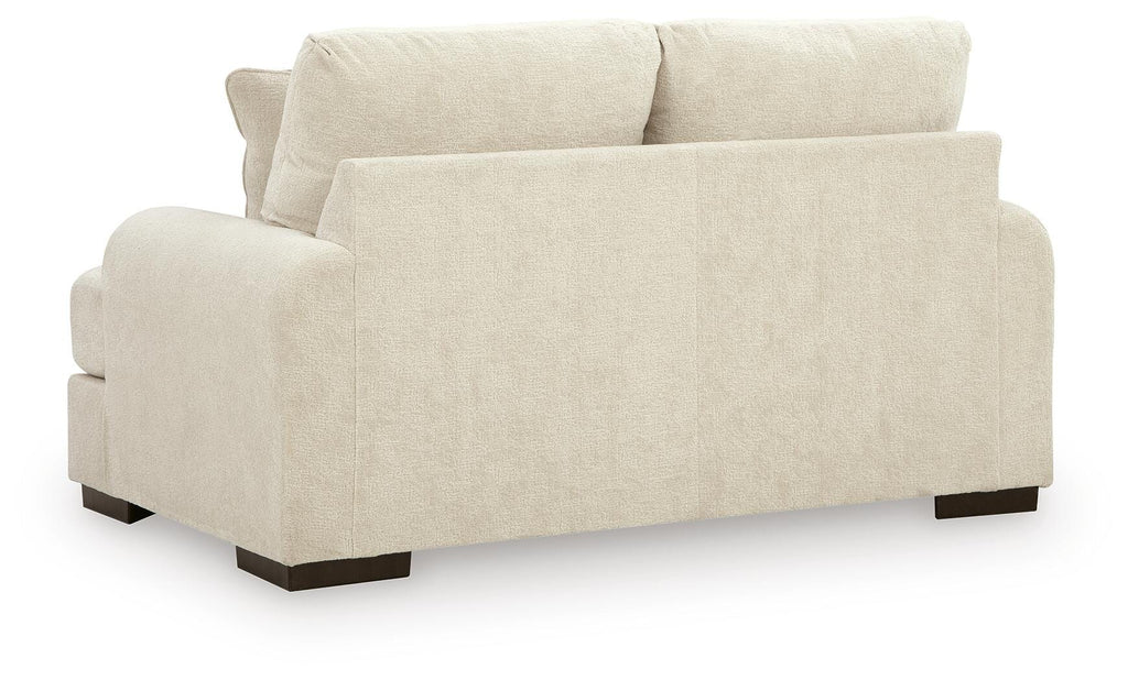 Jayne Park Loveseat in Sand, back view