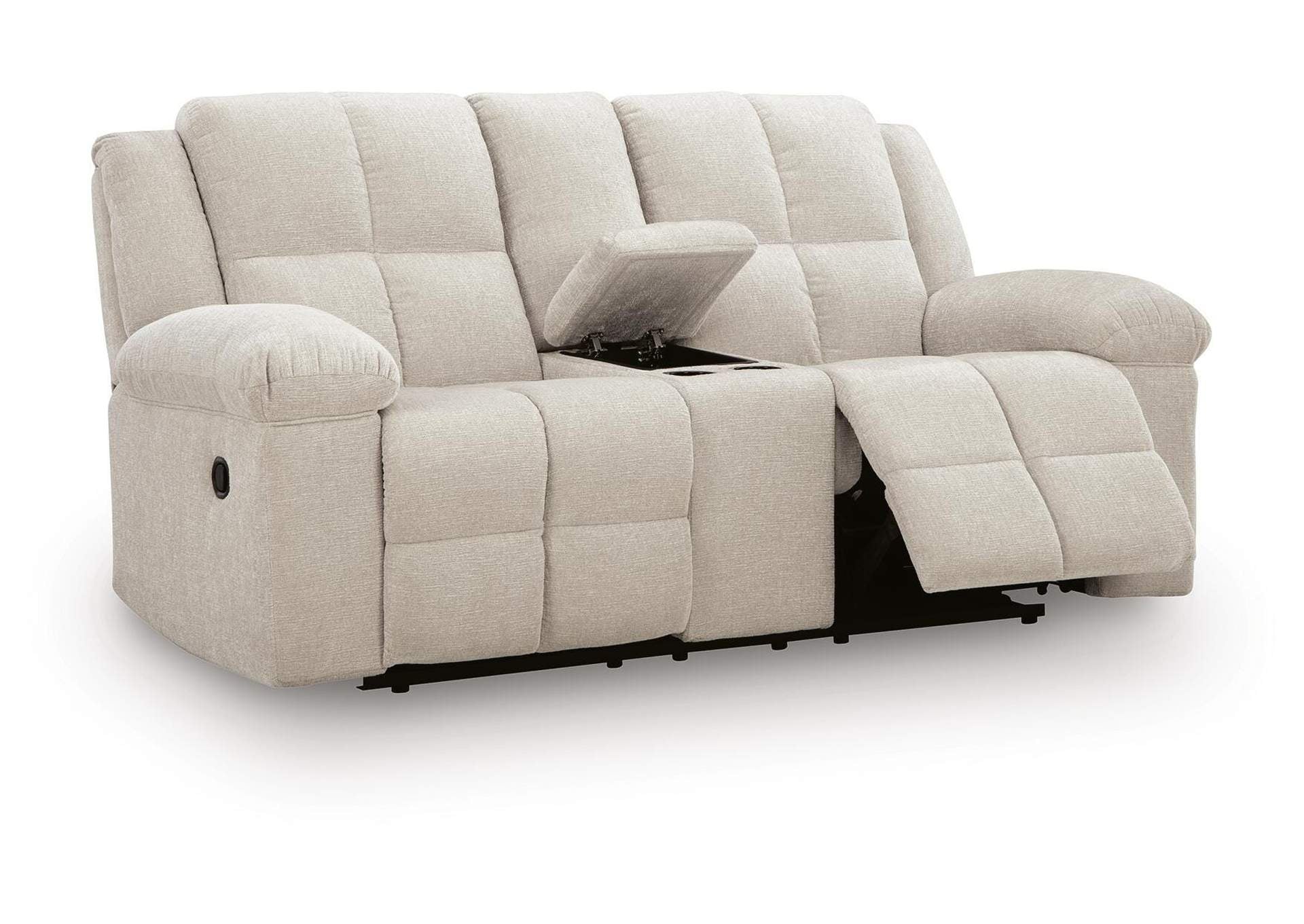 Orlen Reclining Loveseat with Console angled view