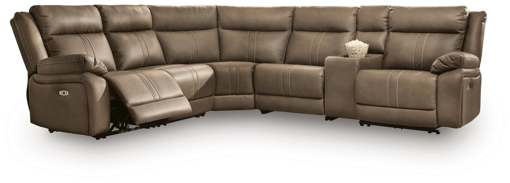 Max-Momentum sectional, 6-Piece Power Reclining Sectional with Audio Console · 127 × 114 × 42 in, view 3