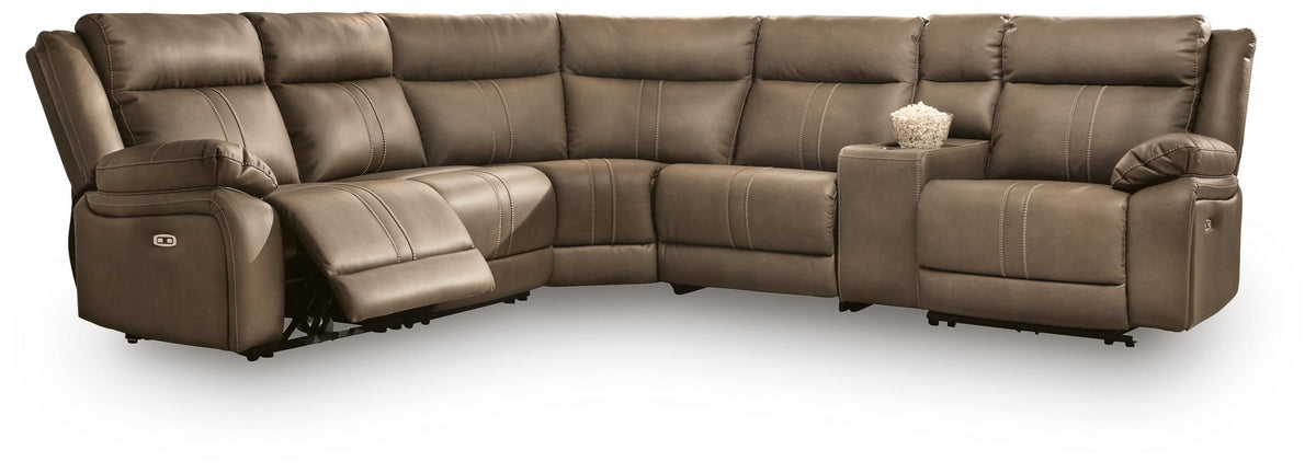 Max-Momentum sectional, 6-Piece Power Reclining Sectional with Audio Console · 127 × 114 × 42 in · PC82305S9, view 3