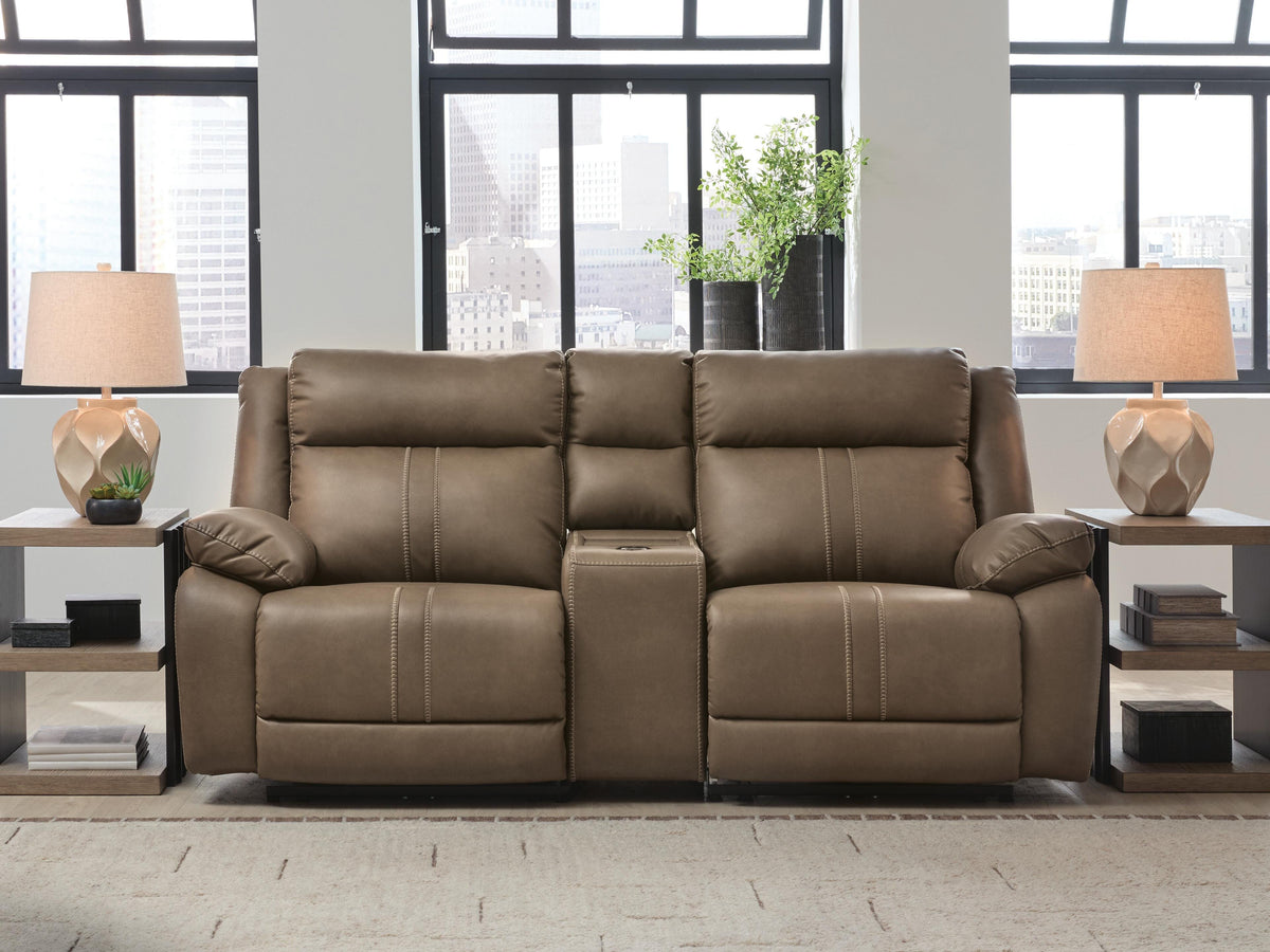 Max-Momentum sectional, 3-Piece Power Reclining Sectional Loveseat with Audio Console · 85 × 41 × 42 in, view 2